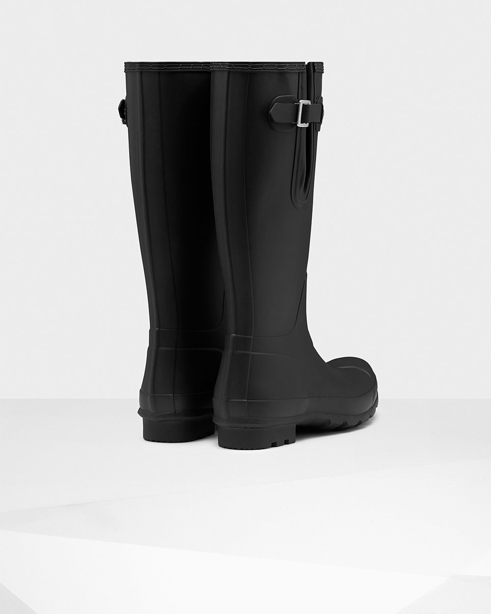 Botas de Lluvia Altas Hunter Hombre - Original Side Adjustable - Negros - PALOJFK-43